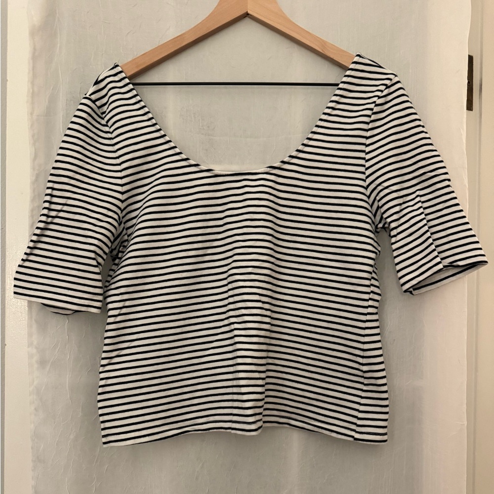 Sunday in Brooklyn ballet neck tie back shirt